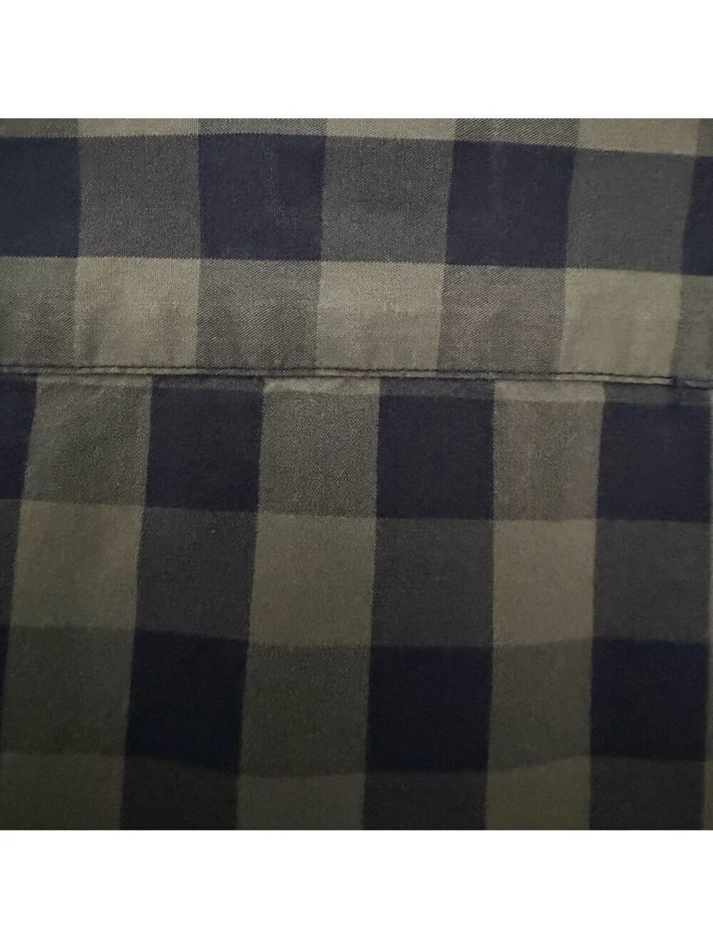 J. Crew Olive Navy Plaid Button Down Shirt Cotton Casual Classic L